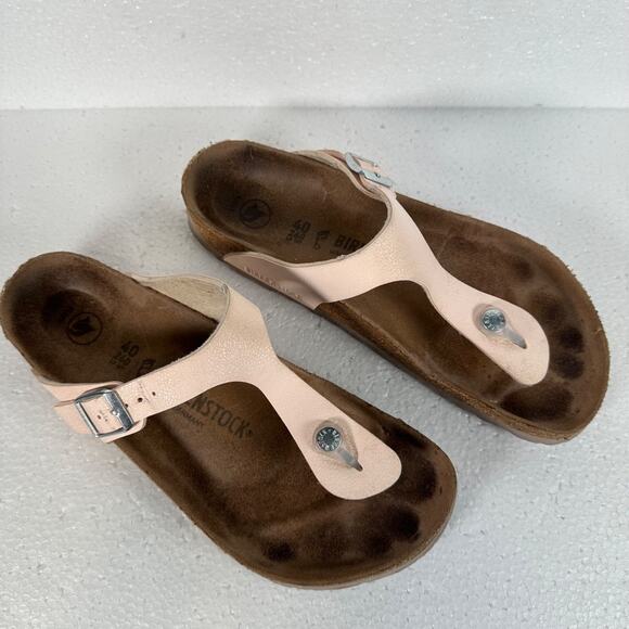 Birkenstock Shoes - Birkenstock Gizeh Pink Sandals Thong Shoes Women's 40/9-9.5 Buckle Flat